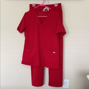 Women’s Red Figs Scrub Set